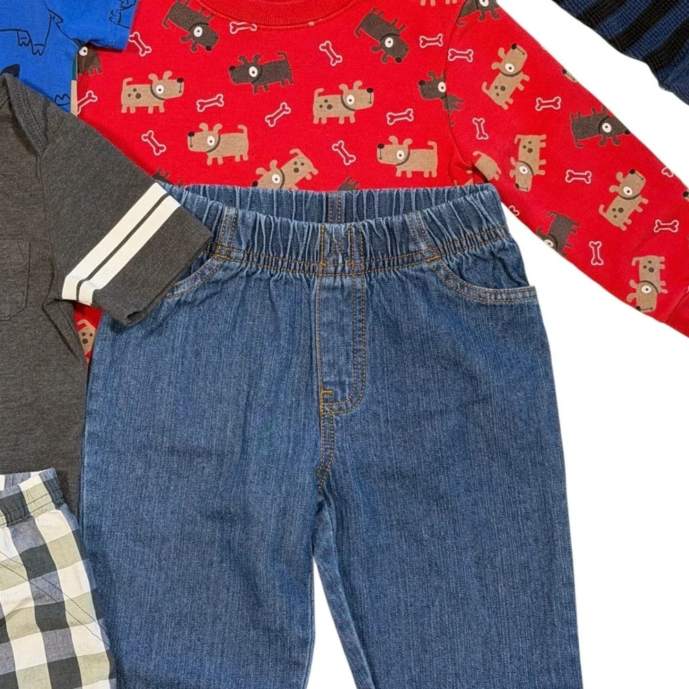 Levi's Carters Cat & Jack Toddler Boy 24M Clothing Lot 15pc Jacket Pants Shirts